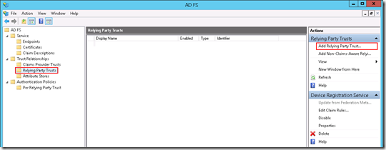 ADFS Add Federation