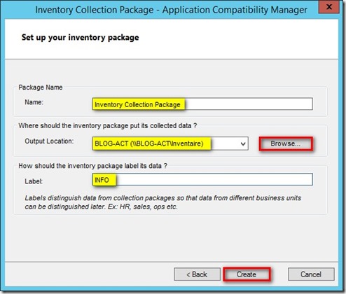 Inventory Collection Package - Creation S2