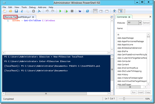 PSEdit Remote file