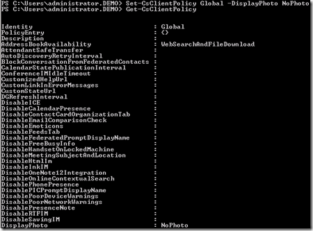 set-csclientpolicyNophoto