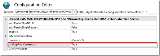 useapppoolcred