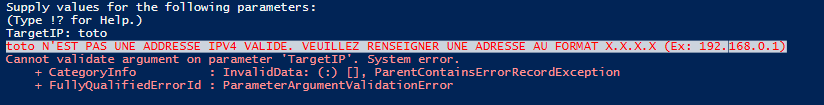 Powershell – Utiliser ValidateScript pour valider une adresse IP en ...